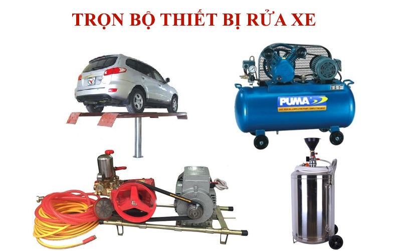 Tiệm rửa xe ô tô chuyên nghiệp luôn cần trọn bộ thiết bị rửa xe