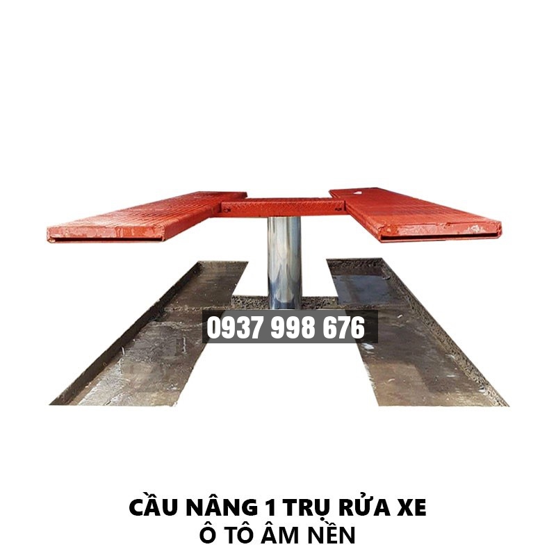 Cầu Nâng Rửa Xe Ô Tô (Model Âm Nền)